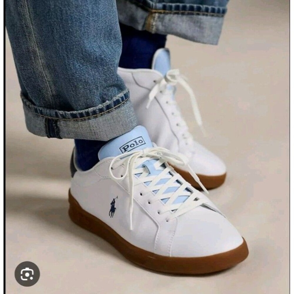 Polo Ralph Lauren HRT CRT II-SK-LTL Men's 12 M Sneakers Shoes White/Navy K24